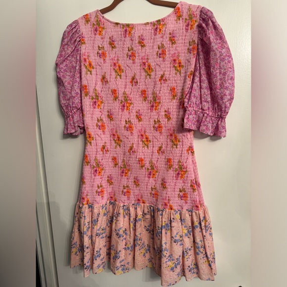 LoveShackFancy Mini Dress with multiple floral prints ..perfect condition - Picture 4 of 5